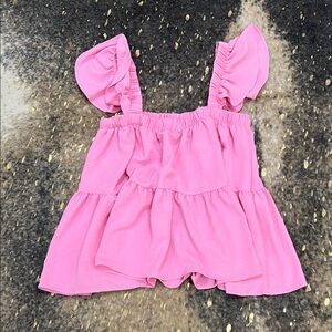 Altr’d State pink ruffle top | women’s med